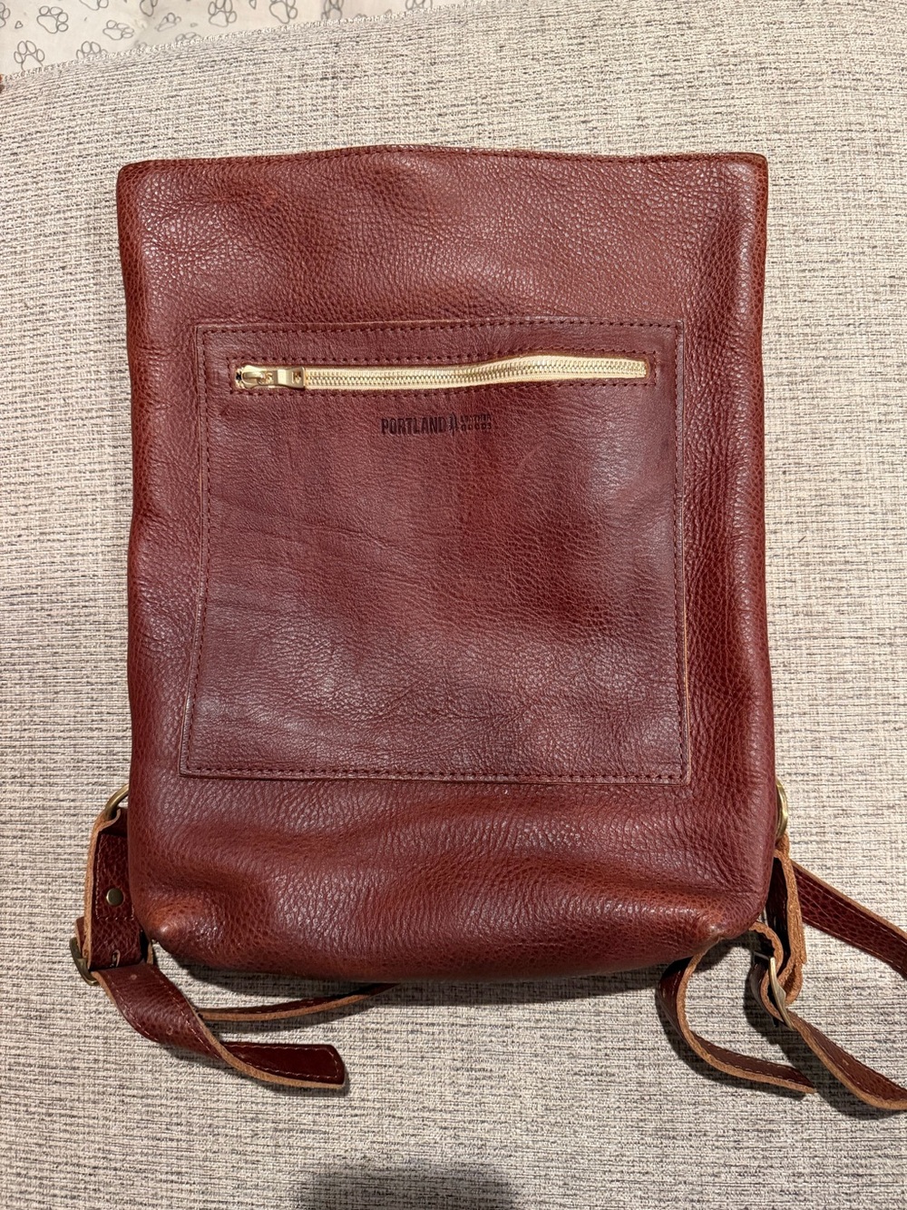Portland Leather Goods Laptop Backpack Nutmeg Brown Leather 13” MacBook EUC!!!